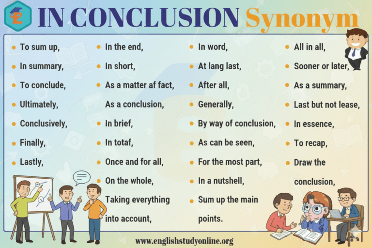 other ways to say in conclusion