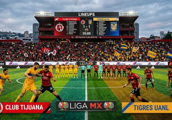 club tijuana vs tigres uanl lineups