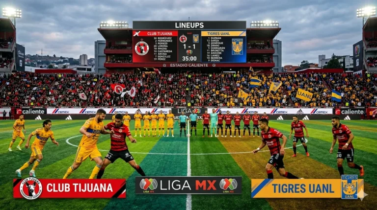 club tijuana vs tigres uanl lineups