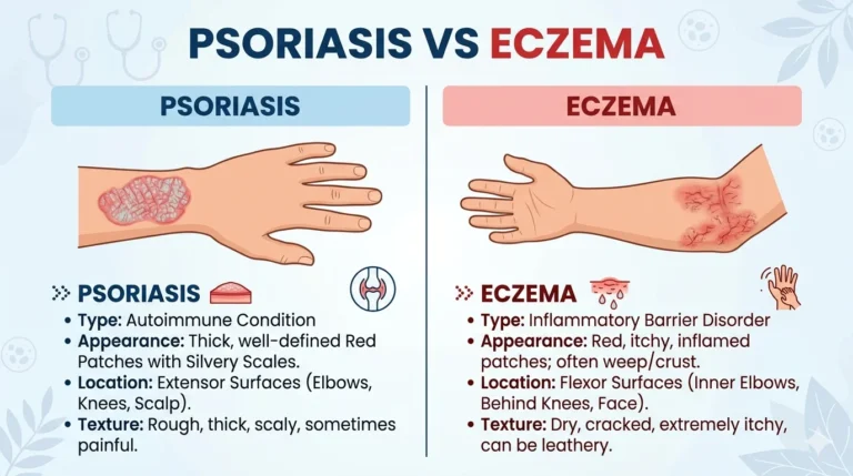 Psoriasis vs Eczema