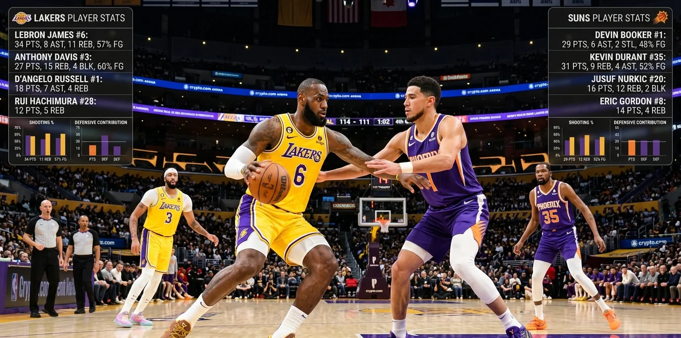 lakers vs phoenix suns match player stats