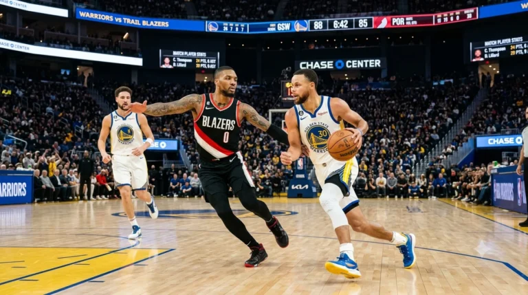 golden state warriors vs portland trail blazers match player stats