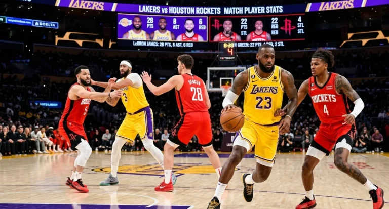 lakers vs houston rockets match player stats