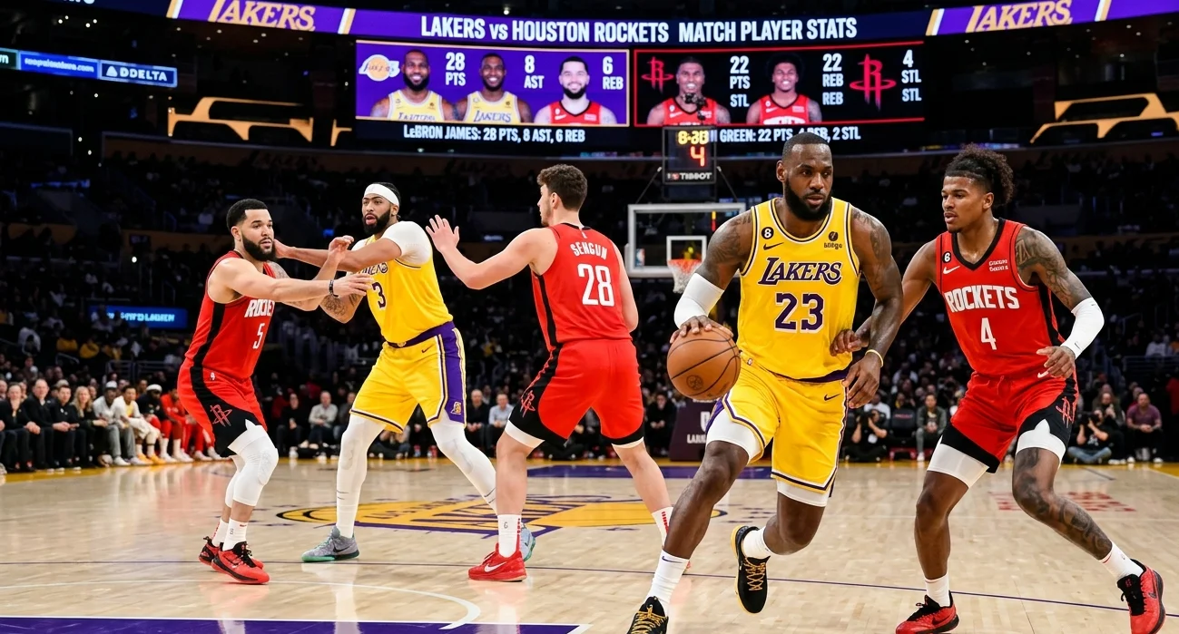 lakers vs houston rockets match player stats