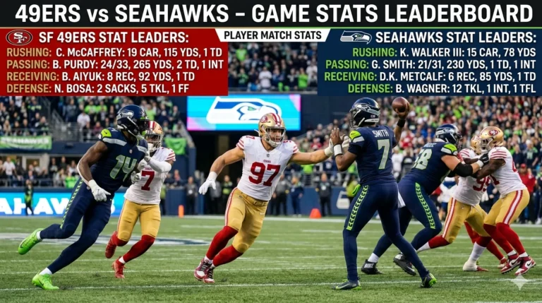 49ers vs seahawks match player stats