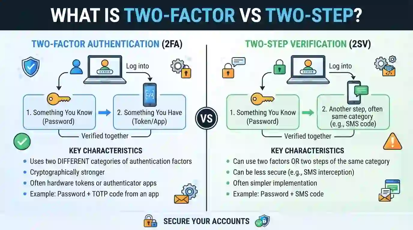 what is two factor vs two step