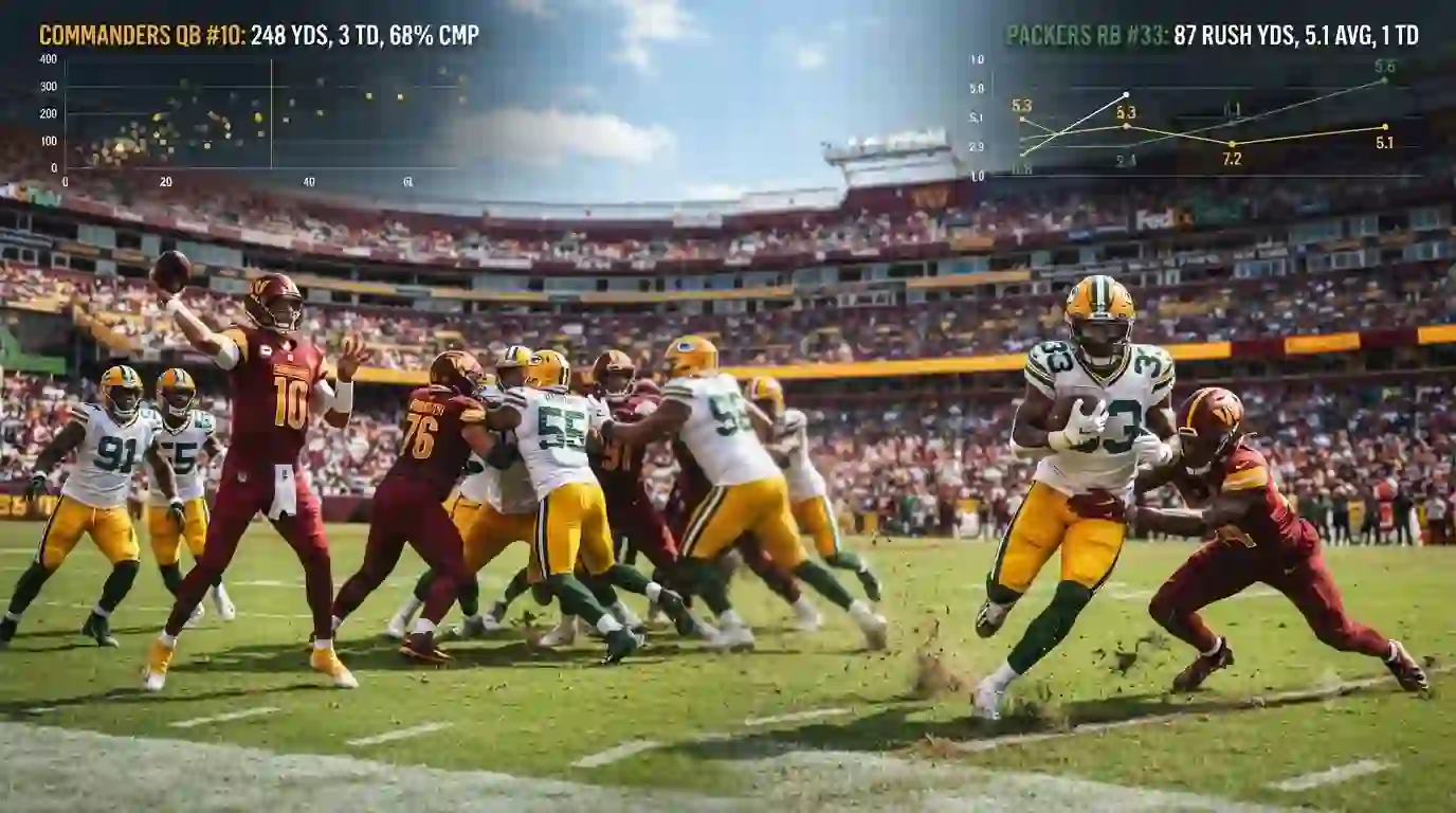 washington commanders vs green bay packers match player stats