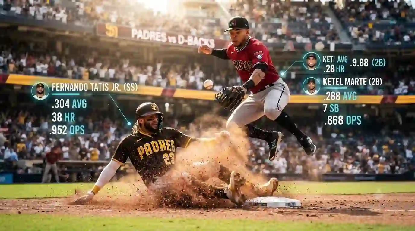 padres vs diamondbacks match player stats