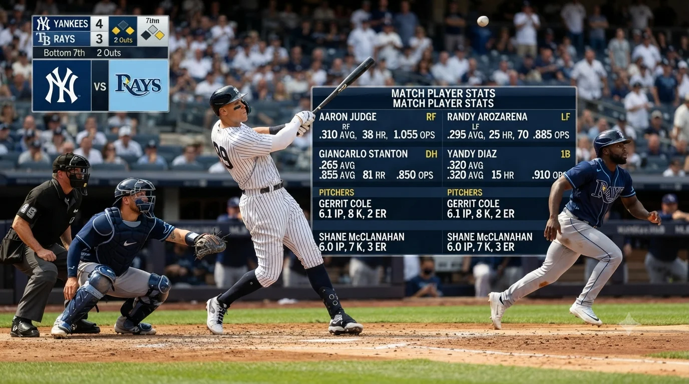 New York Yankees vs Tampa Bay Rays Match Player Stats