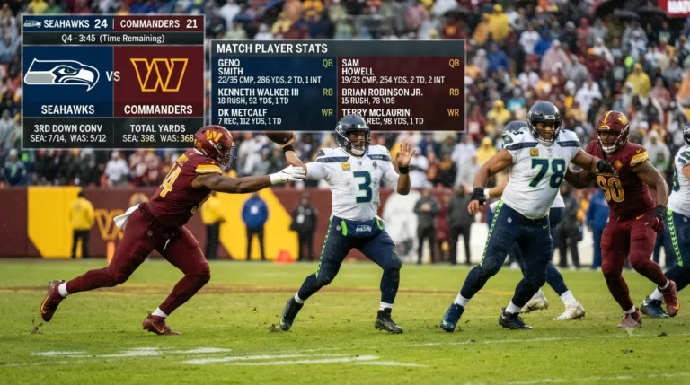 seahawks vs washington commanders match player stats