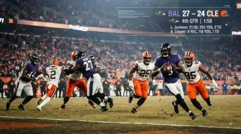 baltimore ravens vs cleveland browns match player stats
